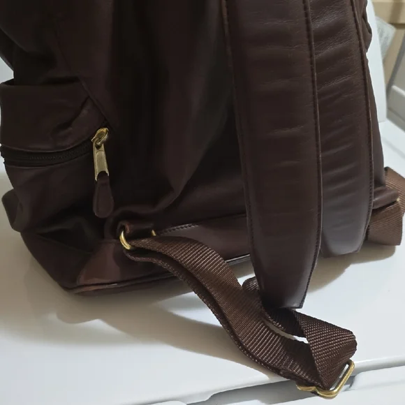 Coach LARGE Dark Brown Leather Backpack - Picture 3 of 11